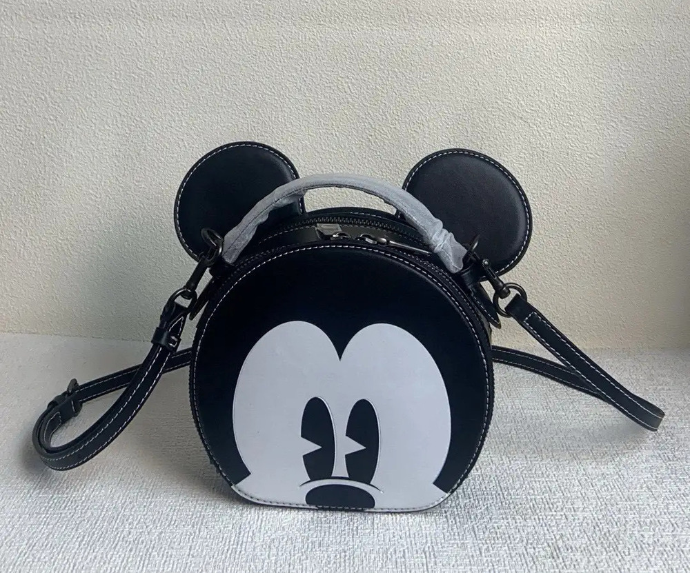 Coach Mickey Mouse Round Cake Bun Crossbody Bag - Picture 7 of 8